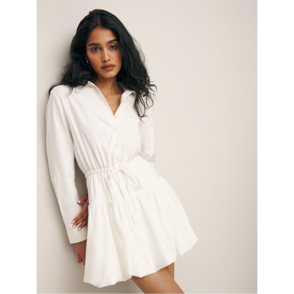 Reformation Moira Dress in white size 10